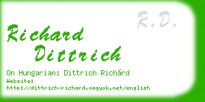 richard dittrich business card
